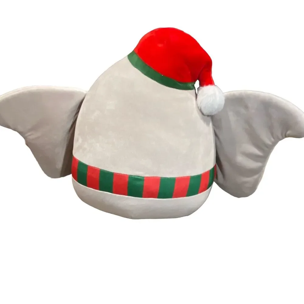 Squishmallow 16” Dumbo‎ The Elephant Disney KellyToys Christmas Hat Scarf